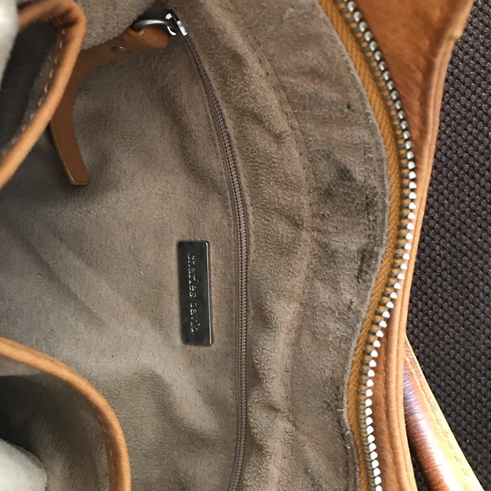 Charles David boho leather bag heavy metal details - Picture 7 of 8